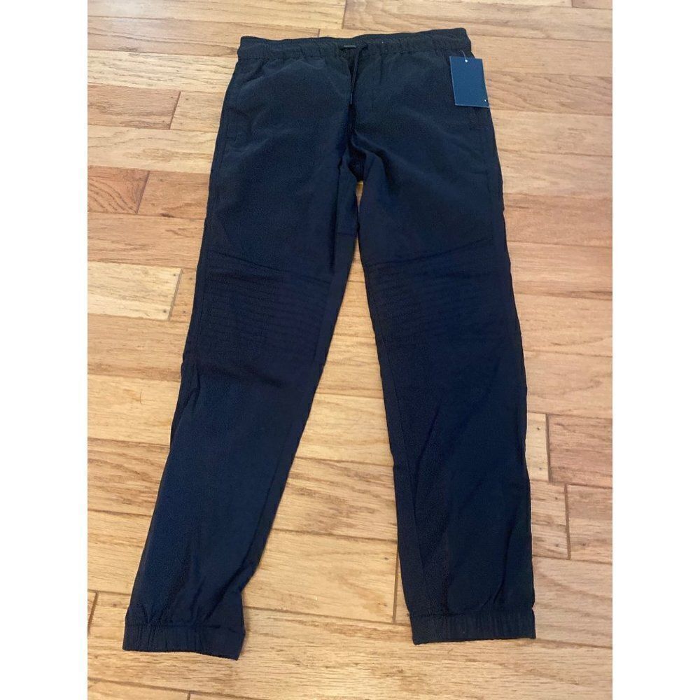 NWT Univibe, women's black athletic elastic waist & ankle, cotton pants size med
